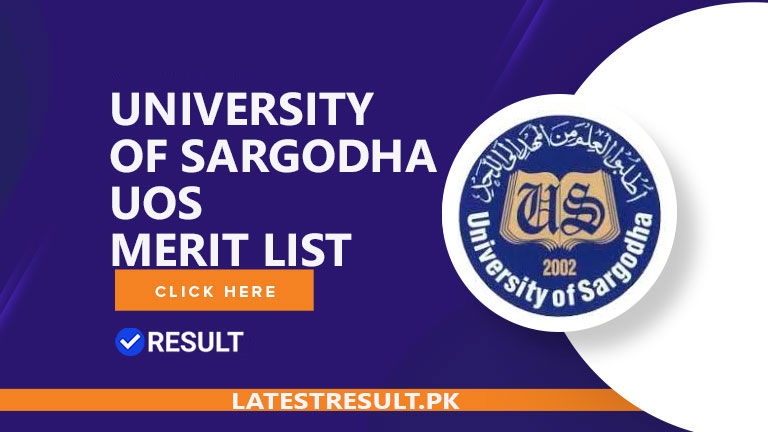 University of Sargodha UOS Merit List