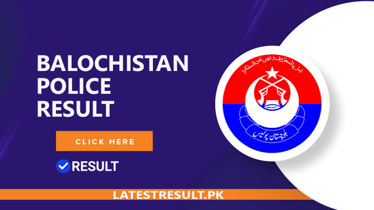 Balochistan Police Constable Test Result